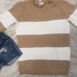 Ann Taylor Loft striped sweater med